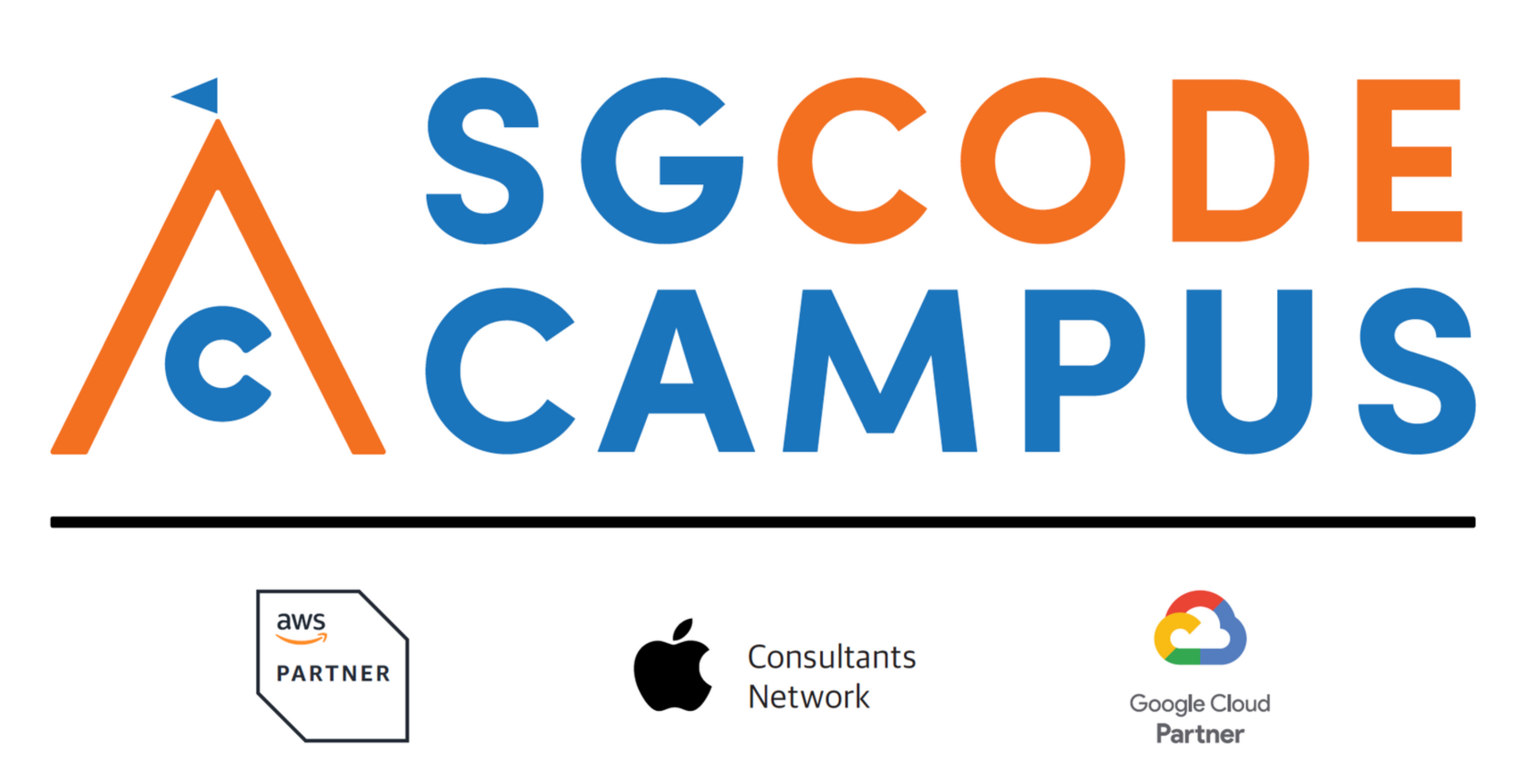 SG Code Campus AWS Partner Apple Consultants Network Google Cloud logo